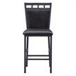 Kingfisher Lane 5 Piece Faux Marble Top Counter Height Dining Set in Black