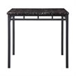 Kingfisher Lane 5 Piece Faux Marble Top Counter Height Dining Set in Black