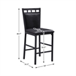 Kingfisher Lane 5 Piece Faux Marble Top Counter Height Dining Set in Black