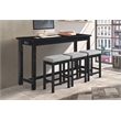 Kingfisher Lane 4 Piece Wood Counter Height Dining Set in Black