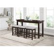 Kingfisher Lane 4 Piece Wood Counter Height Dining Set in Espresso