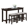Kingfisher Lane 4 Piece Wood Counter Height Dining Set in Espresso