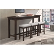 Kingfisher Lane 4 Piece Wood Counter Height Dining Set in Espresso