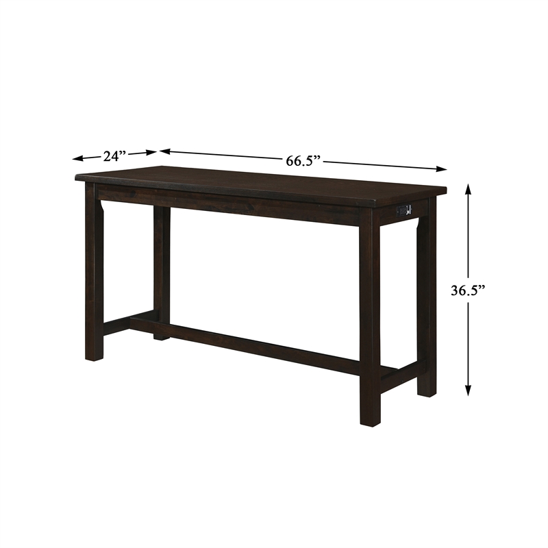Kingfisher Lane 4 Piece Wood Counter Height Dining Set in Espresso