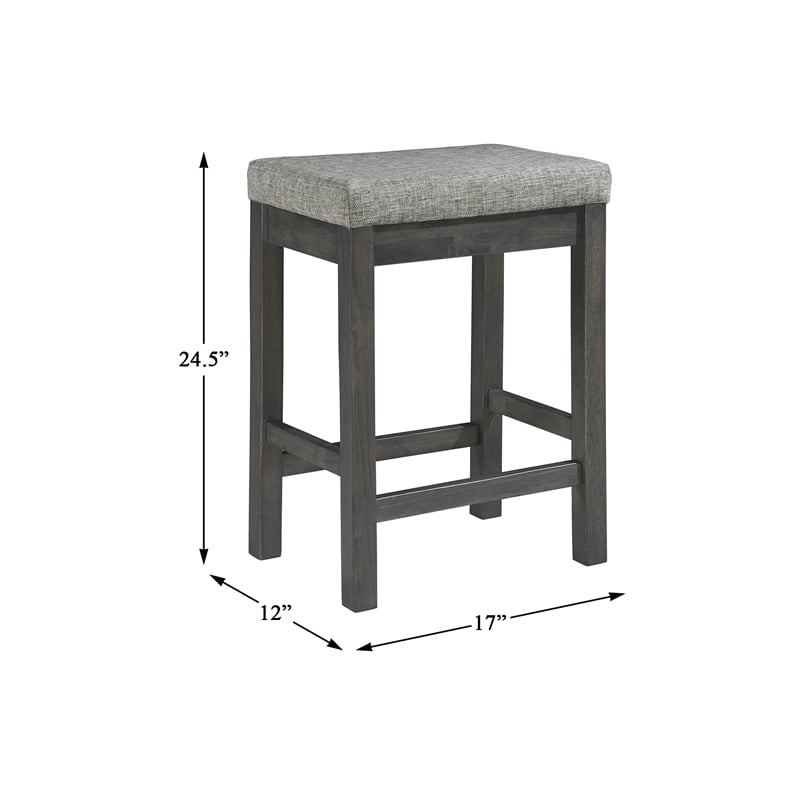 Kingfisher Lane 4 Piece Wood Counter Height Dining Set in Brownish Gray