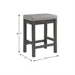 Kingfisher Lane 4 Piece Wood Counter Height Dining Set in Brownish Gray
