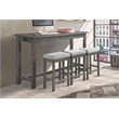 Kingfisher Lane 4 Piece Wood Counter Height Dining Set in Brownish Gray