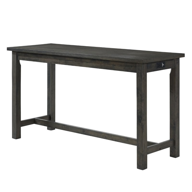 Kingfisher Lane 4 Piece Wood Counter Height Dining Set in Brownish Gray
