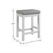 Kingfisher Lane 4 Piece Wood Counter Height Dining Set in White