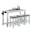 Kingfisher Lane 4 Piece Wood Counter Height Dining Set in White