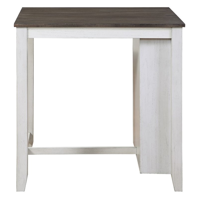 Kingfisher Lane 3 Piece Wood Counter Height Dining Set in Gray and White