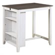 Kingfisher Lane 3 Piece Wood Counter Height Dining Set in Gray and White