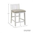 Kingfisher Lane 3 Piece Wood Counter Height Dining Set in Gray and White