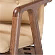 Kingfisher Lane Beige Leather and Brown Finished WoodDining Chair Set