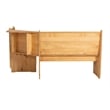Kingfisher Lane Modern Pine Wood Corner Dining Nook Set in Natural