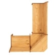 Kingfisher Lane Modern Pine Wood Corner Dining Nook Set in Natural
