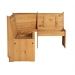 Kingfisher Lane Modern Pine Wood Corner Dining Nook Set in Natural
