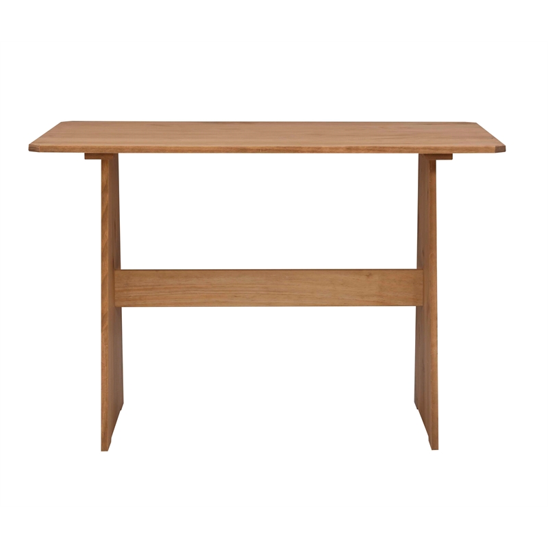 Kingfisher Lane Modern Pine Wood Corner Dining Nook Set in Natural