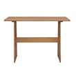 Kingfisher Lane Modern Pine Wood Corner Dining Nook Set in Natural