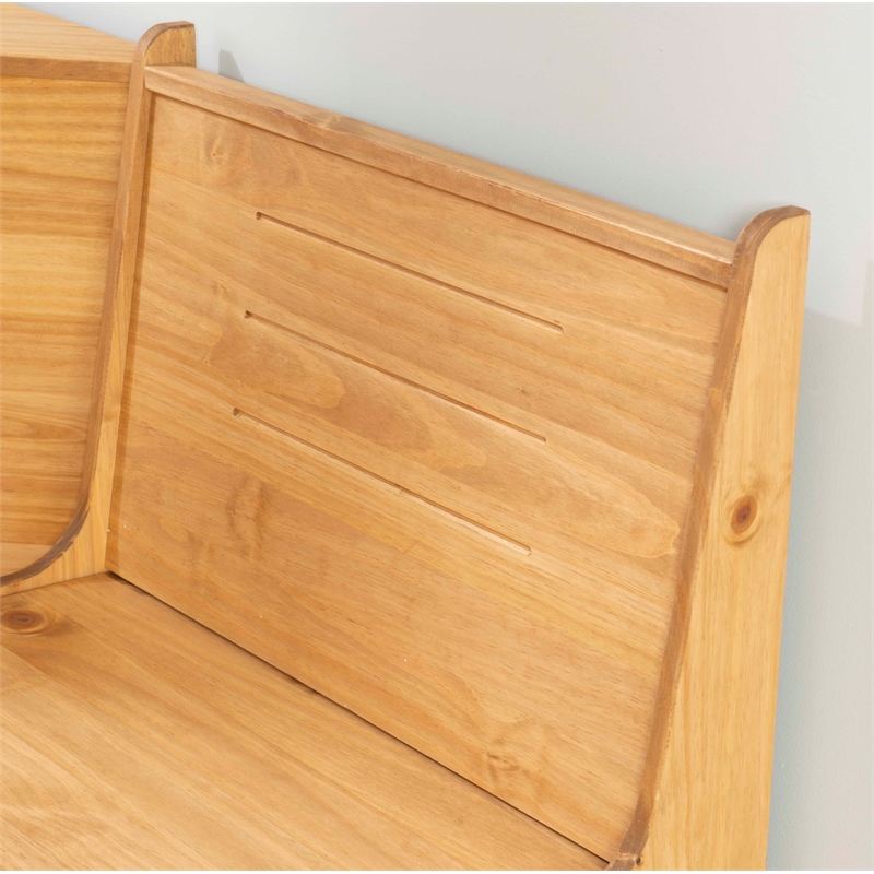 Kingfisher Lane Modern Pine Wood Corner Dining Nook Set in Natural