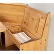Kingfisher Lane Modern Pine Wood Corner Dining Nook Set in Natural