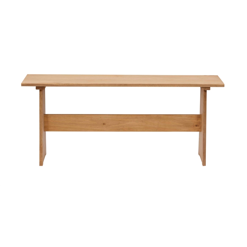 Kingfisher Lane Modern Pine Wood Corner Dining Nook Set in Natural