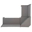 Kingfisher Lane Modern Pine Wood Corner Dining Nook Set in Gray