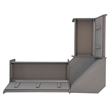 Kingfisher Lane Modern Pine Wood Corner Dining Nook Set in Gray