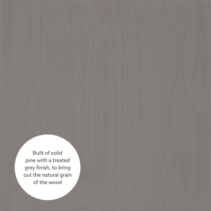 Kingfisher Lane Modern Pine Wood Corner Dining Nook Set in Gray