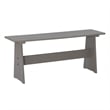 Kingfisher Lane Modern Pine Wood Corner Dining Nook Set in Gray