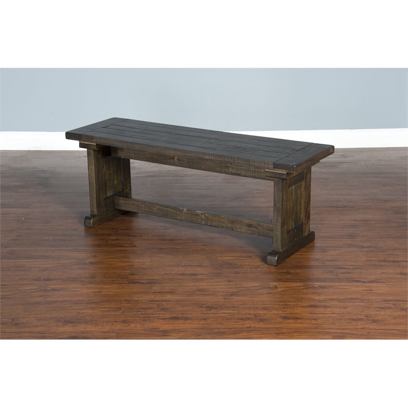 Kingfisher Lane Farmhouse Wood Breakfast Nook Set in Tobacco Leaf