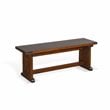 Kingfisher Lane Farmhouse Wood Breakfast Nook Set in Medium Brown