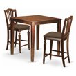 Kingfisher Lane 3-piece Wood Counter Height Dining Set in Mahogany