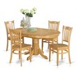 Kingfisher Lane 5-piece Wood Dining Table and Chair Set in Oak