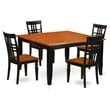 Kingfisher Lane 5-piece Wood Kitchen Table and Chair Set in Black
