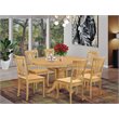 Kingfisher Lane 7-piece Wood Dining Table and Chair Set in Oak