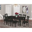 Kingfisher Lane Modern 9-piece Wood Dining Table Set in Black