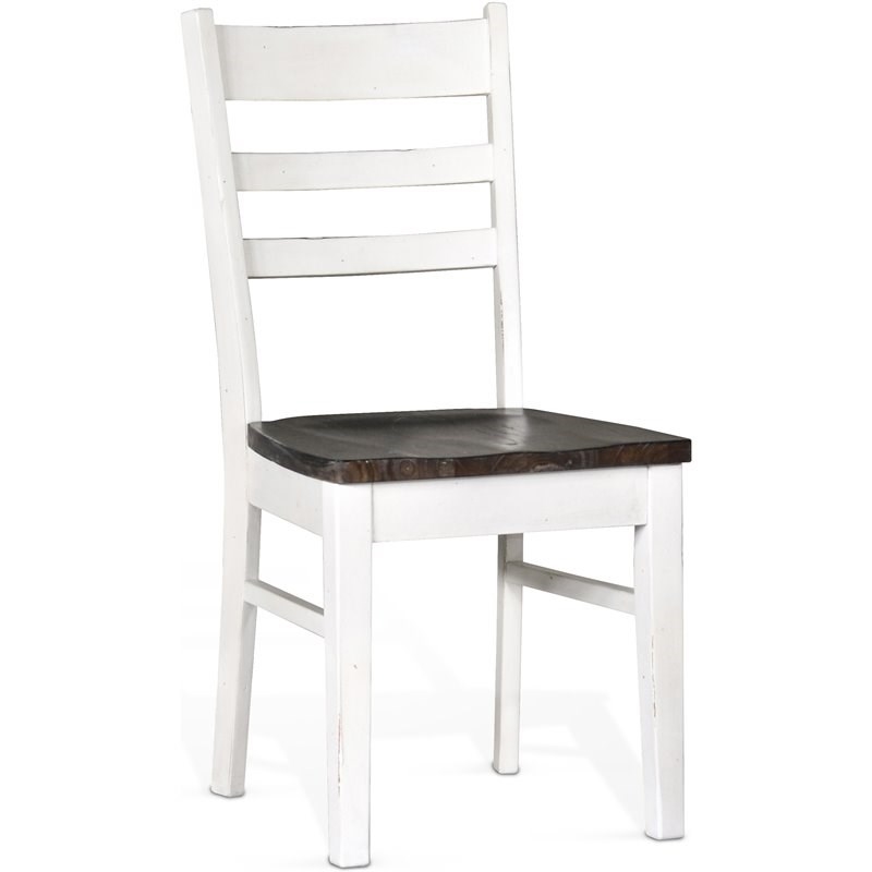 Kingfisher Lane Farmhouse 4 Piece Wood Breakfast Nook Set in White/Brown