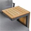 Kingfisher Lane Modular Teak Solid Wood Sectional Sofa in Natural/Gunmetal