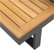 Kingfisher Lane Modular Teak Solid Wood Sectional Sofa in Natural/Gunmetal