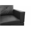 Kingfisher Lane L Shaped Black Couch with Ottoman(Pillows Included) Microfiber