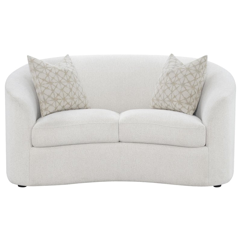 Kingfisher Lane 2-piece Fabric Upholstered Tight Back Living Room Set Latte