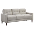Kingfisher Lane 3-Piece Upholstered Fabric Sofa Set with Track Arms in Beige