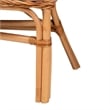 Kingfisher Lane 3-Piece Wood & Rattan Dining Nook Set in Brown
