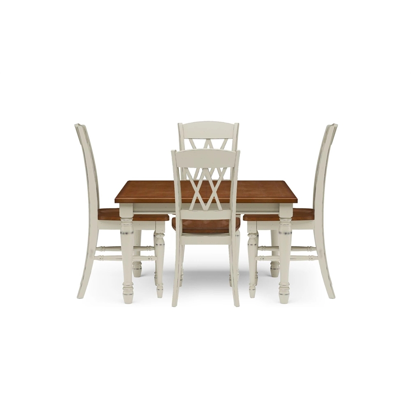 Kingfisher Lane Rectangular Dining Table and Four Double X-back Chairs