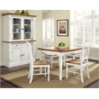Kingfisher Lane Rectangular Dining Table and Four Double X-back Chairs