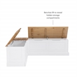 Kingfisher Lane Backless Wood Two Tone Breakfast Nook in Natural and White