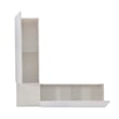 Kingfisher Lane Backless Wood Corner Breakfast Nook with Storage in White