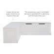 Kingfisher Lane Backless Wood Corner Breakfast Nook with Storage in White