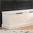 Kingfisher Lane Backless Wood Corner Breakfast Nook with Storage in White